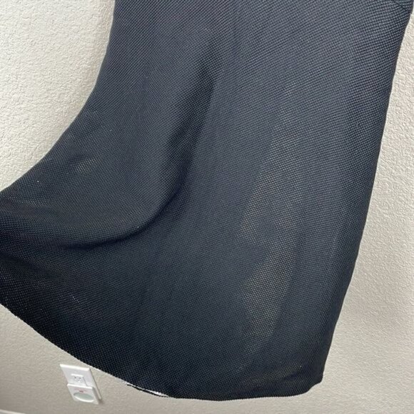 Derek Lam Mesh Skater Dress Mini Black LBD Party Night Out - Picture 6 of 12